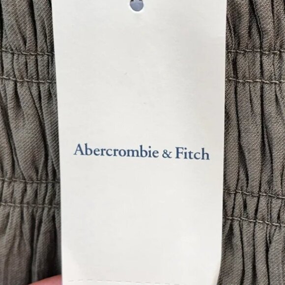 Abercrombie & Fitch Women's Smocked Plunge Crinkle Mini Dress - XXSP - Picture 7 of 8